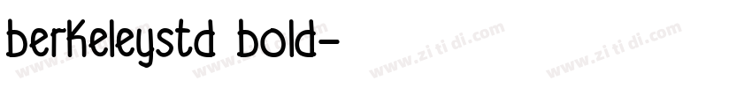 berkeleystd bold字体转换
